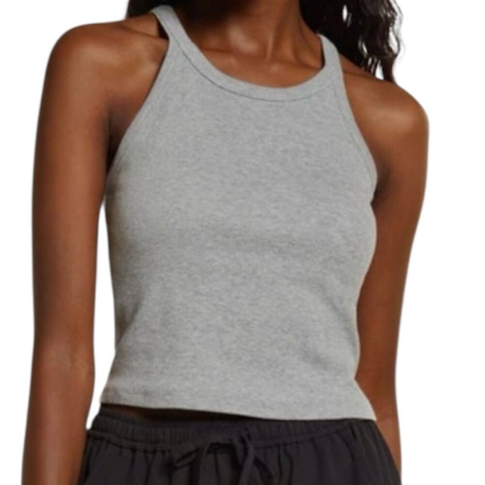 new Open Edit medium racerback ribbed cropped tank top BC 3132